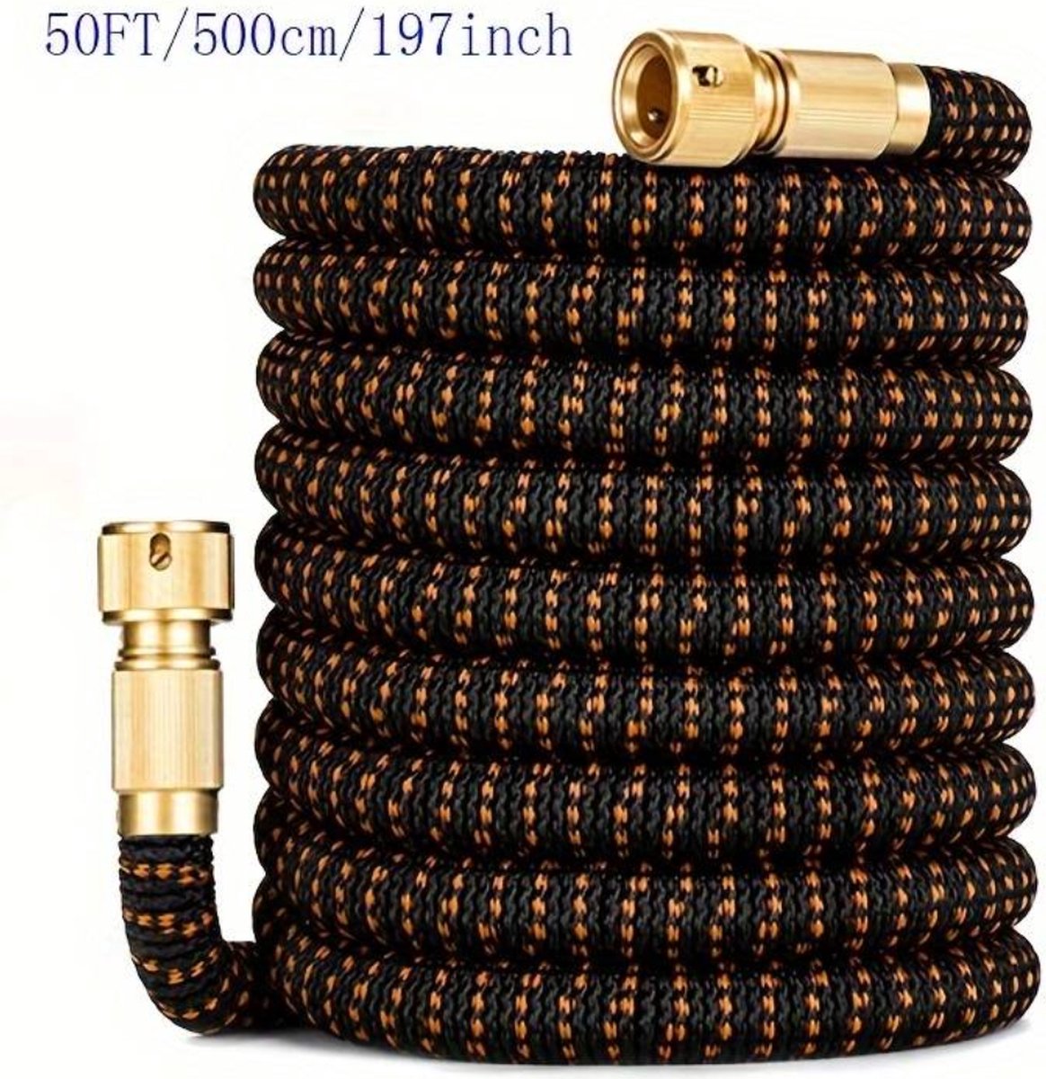 Bovista Tuinslang Flexibel - Tuinslangen - Haspel - Spuitpistool - 15 Meter - Bruin