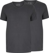 2XL 2pack T-shirt homme col en V gris | T-shirt col V grande taille | Tour de taille 120-128 cm tour de taille | XXL