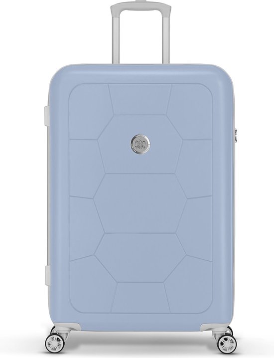 SUITSUIT Reiskoffer 75x49x29 - Reiskoffer met wielen - Veilig Cijferslot - Lichtgewicht koffers - Reiskoffer groot - 94L - Caretta koffer Glacier Lake - Blauw