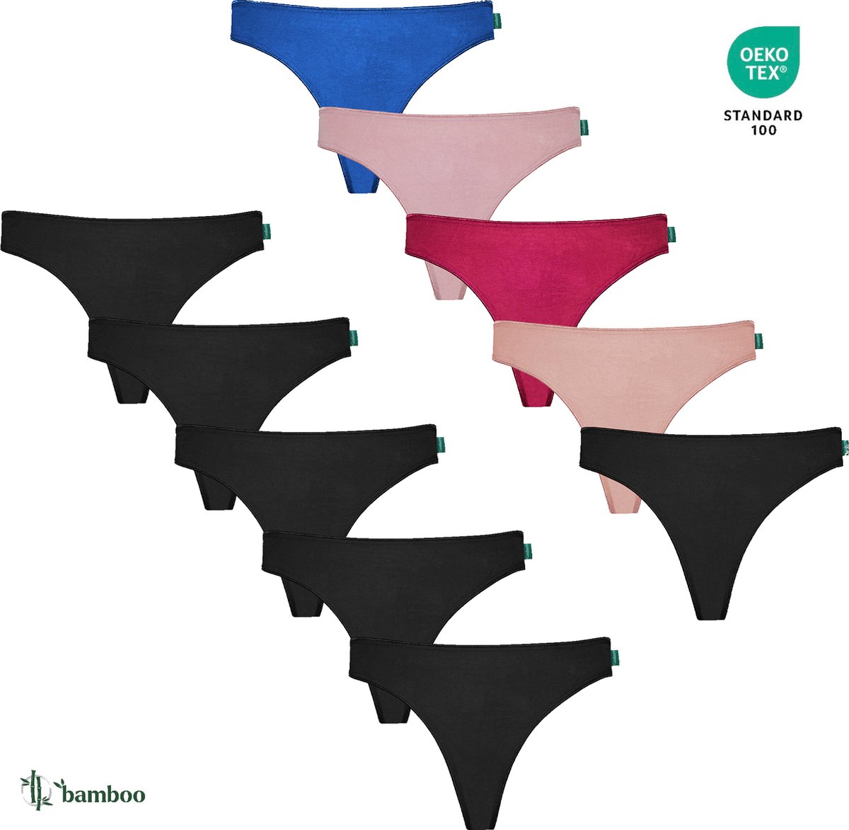 GAUBERT® Bamboe String Slips | 10 stuks | Design 0707