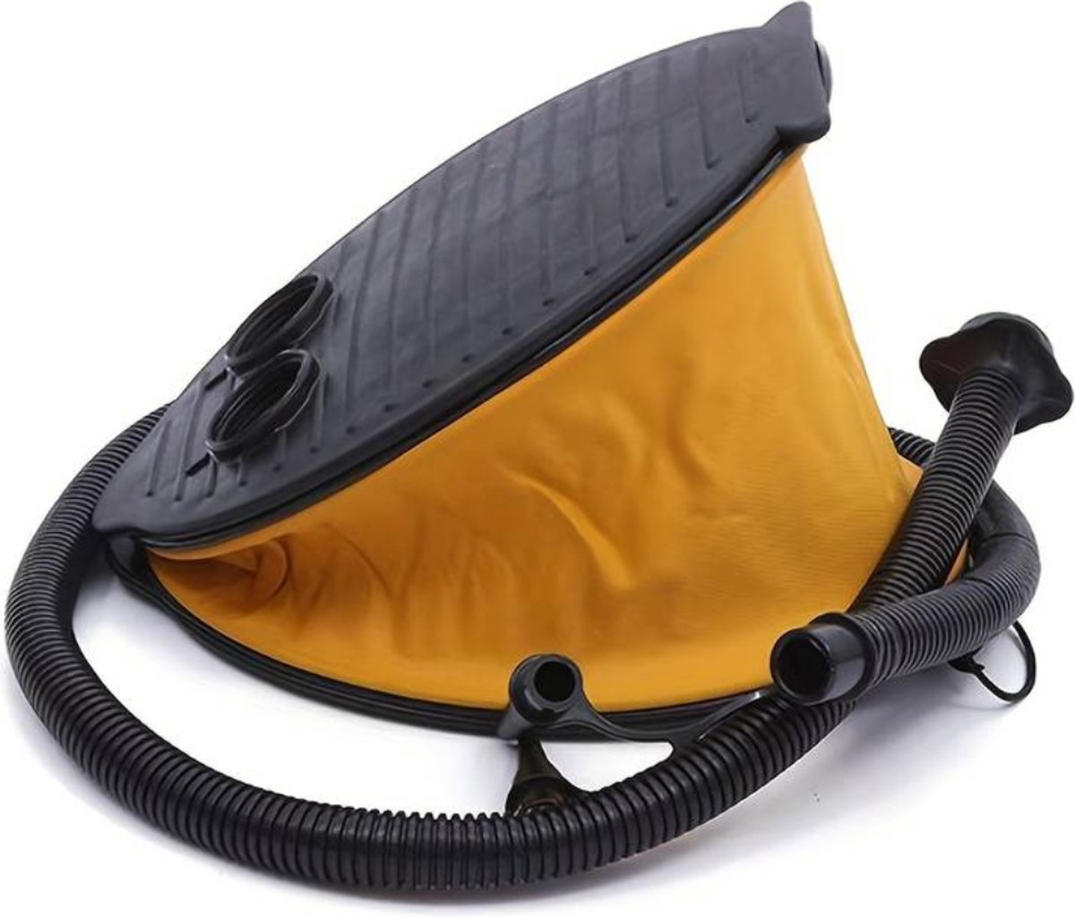 Bovista Luchtbedpomp - OpblaaspompLucht Pomp - Luchtpomp - Camping Pomp - Zwart met Oranje