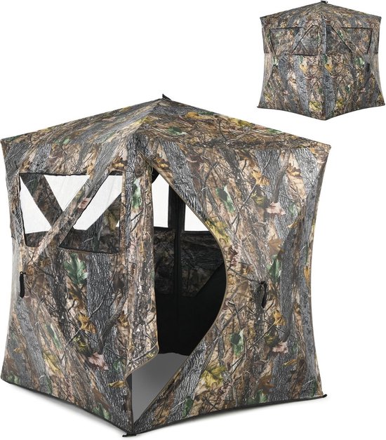 Costway Draagbare Pop-Up Camouflage Jacht tent Voor 3 Personen - Tent Jachtuitrusting - 180 x 200 x 167 cm van Costway — afbeelding 2