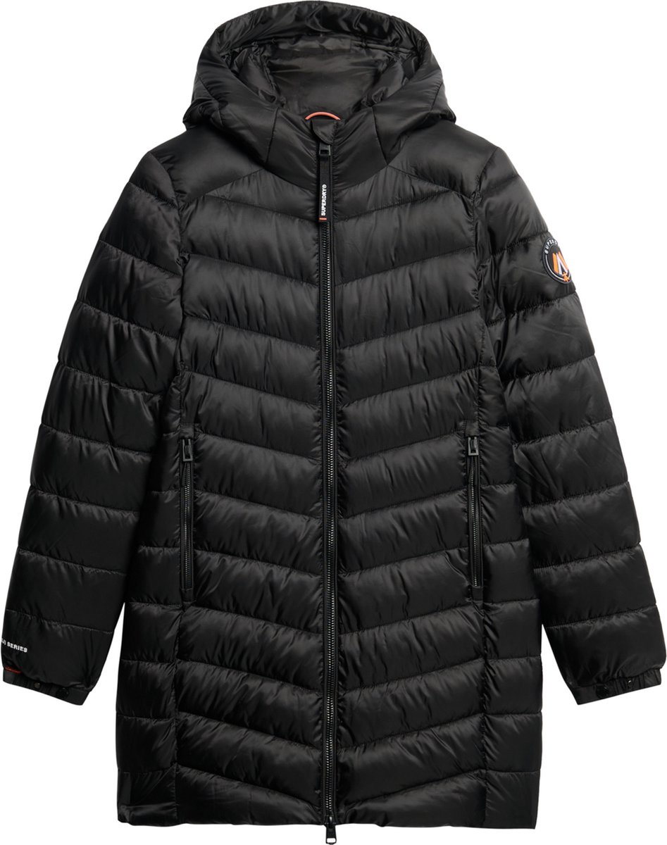 Superdry HOODED FUJI MID PADDED JACKET Dames Jas Zwart