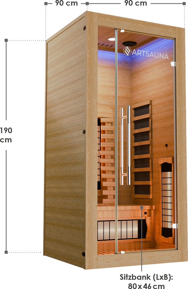 Juskys Infraroodkabine / Sauna Kiruna 90 Premium thumbnail 6