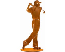 Dream-Living Handgemaakte golfspeler roest 20 cm
