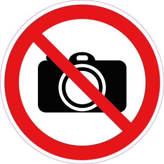 10 Stickers van 10 cm | Verboden te fotograferen stickers | Geen foto maken