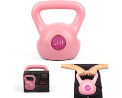 Roze Kettlebell - Vinyl gewicht voor oefeningen gewichtheffen krachttraining en full-body workout - enkelvoudig 2kg 4kg 6kg 8kg 10kg 12kg - voor vrouwen thuis en sportschool verstelbare kettlebell
