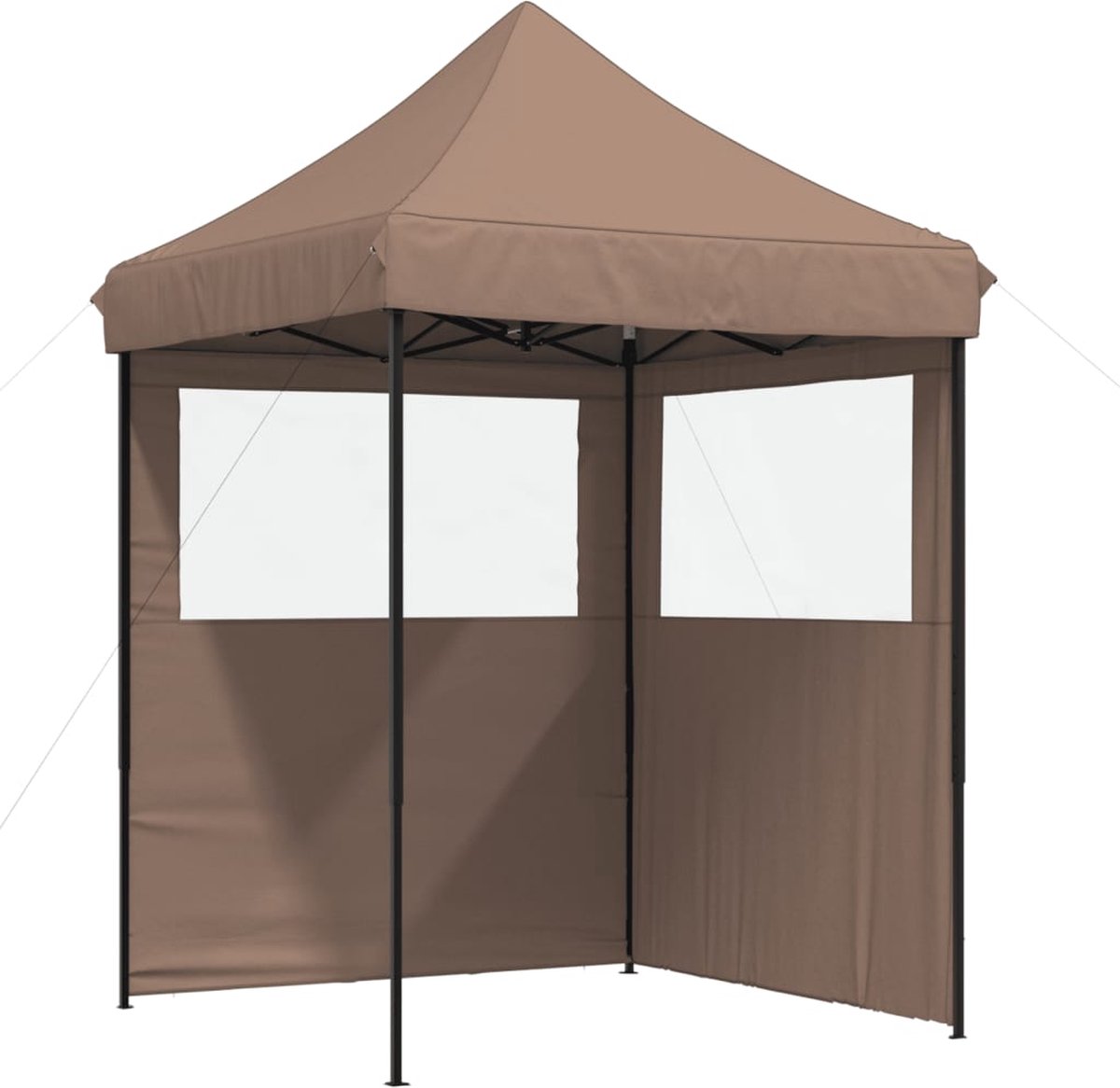 Partytent opvouwbaar - Paviljoen - 2x2 - Easy up - Waterdicht - met Zijwanden - Weerbestendig - Bruin