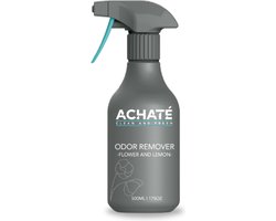 Achaté Geurverwijderaar Spray – Neutraliseert Vieze Geuren in Huis & Auto – Lemon & Flowers – 500ml