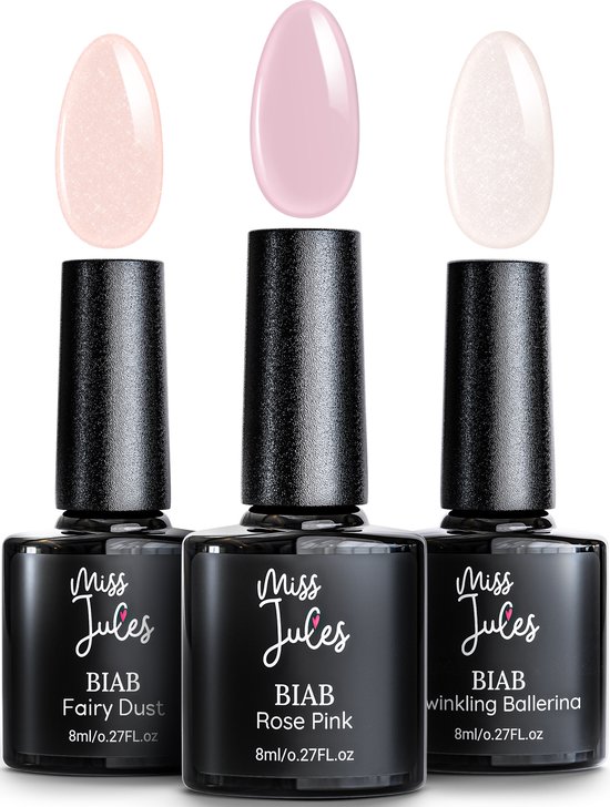 Miss Jules® BIAB – Builder in a Bottle – BIAB Nagel Builder Gel - Roze - Nude - Creme - HEMA & TPO Free