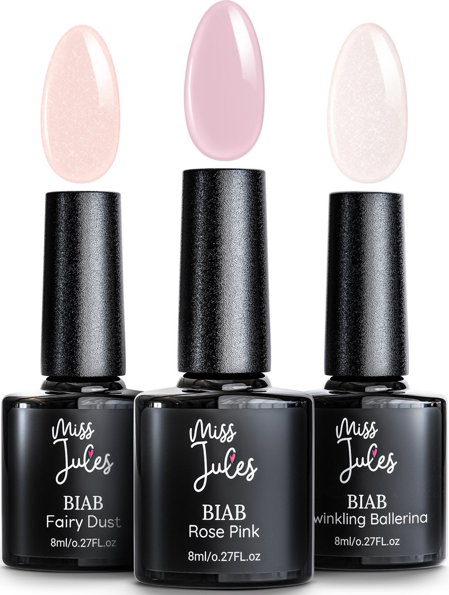 Miss Jules® BIAB – Builder in a Bottle – BIAB Nagel Builder Gel - Roze - Nude - Creme - HEMA & TPO Free