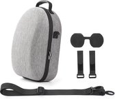 Reisdraagtas Voor Meta Quest 3 - Travel Case - Hard Shell - Hard Cover - Opbergtas - VR Accessoires - Beschermhoes - Case - Koffer - Spatwaterdicht - Grijs - Met Schouderband - Draagband
