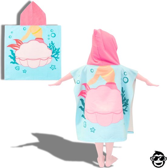 BoefieBoef Kinder Badponcho - Baby Badcape - Microfiber Kleuter Badjas Met Capuchon - Kerst Cadeau - Peuter Strandponcho Voor Kinderen tot 6 jaar - 60x90cm - Roze Zeemeermin - Dreumes - jongens - meisje - Peuter - Zomer - Strandlaken - Surfponcho van Merkloos — afbeelding 5