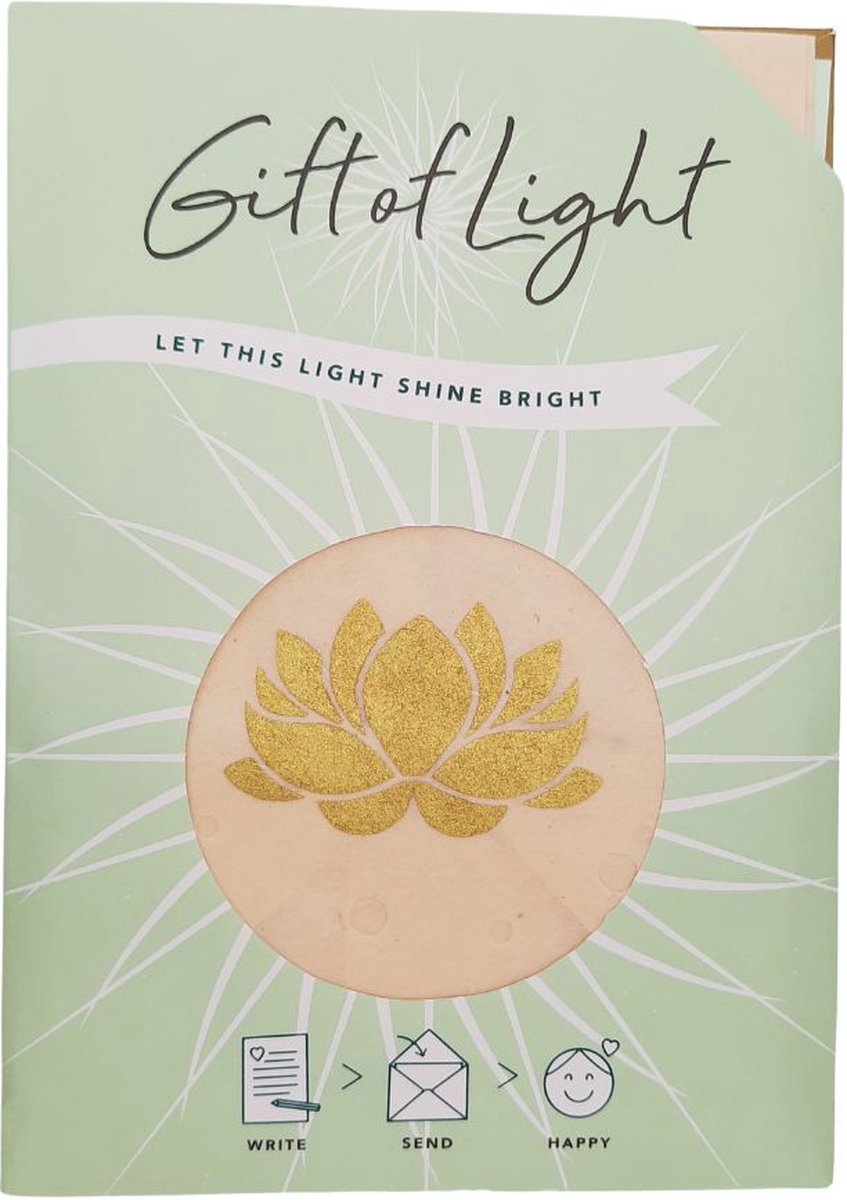 Gift of Light | Lotus (zuiverheid, verlichting), handgeschept papier, Nepal