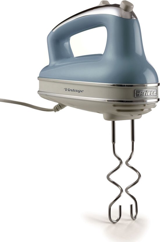 Ariete 1548/05 - Vintage handmixer - 5 snelheden - Turbofunctie - deeghaken & gardes - 450 Watt - Blauw van Ariete — afbeelding 2