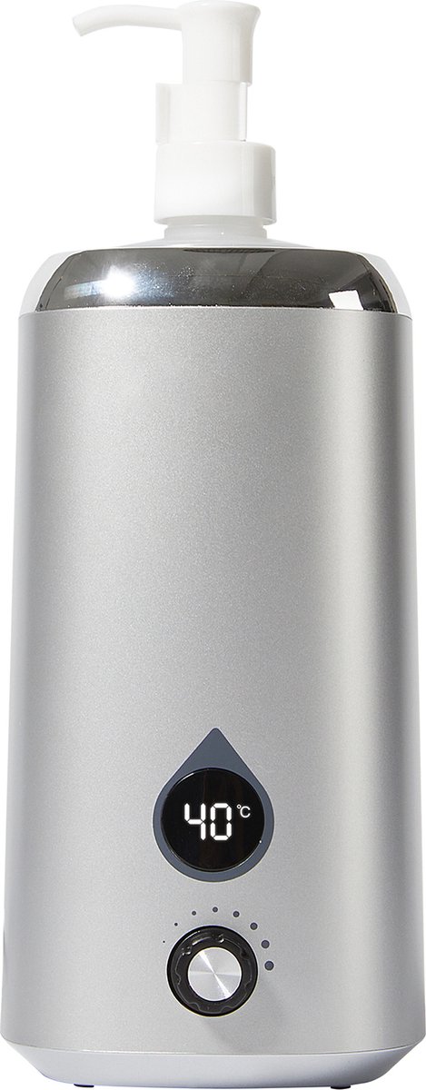 ZenGrowth Massageolie Verwarmer Met Dispenser – Flessen Warmer Massageolie – Oliewarmer – Aangenamere Massages – Eenvoudig - Grijs