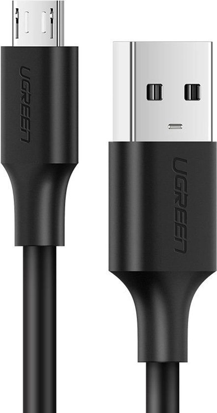 Ugreen Micro USB Kabel 1,5m Zwart 2.4A Snel Opladen Data Sync 480 Mbps