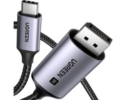 Ugreen - CM556 - kabel met USB-C en DisplayPort 8K connectoren, - 2 - m - lang - grijs