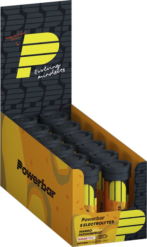 Foto: Powerbar sportdrank electrolyte tabs met 5 elektrolyten mango passievrucht 10 tabletten