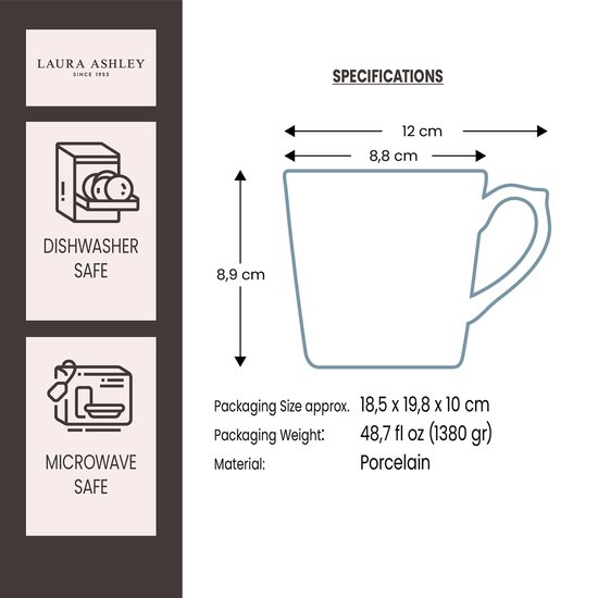 Coffret 4 Tasses Assorti 32 cl.