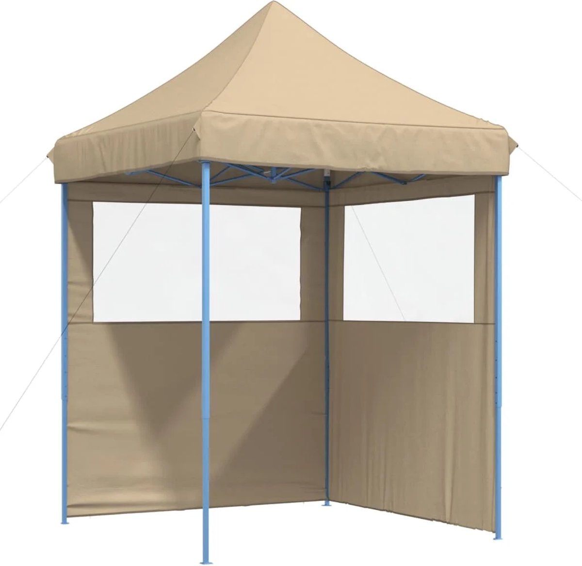 Partytent opvouwbaar - Paviljoen - 2x2 - Easy up - Waterdicht - met Zijwanden - Weerbestendig - Beige