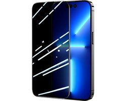 Joyroom - Knight - 2.5D Privacy TG gehard glas voor iPhone - 14 - Plus - met - anti-spionagefilter - Volledig - scherm - met - frame - transparant - (JR-P03)