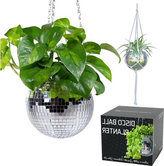 Relaxdays spiegel discobal 40 cm, hangend, zilver, metalen Relaxdays spiegel discobal 40 cm, hangend, zilver, metalen