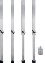 lightmaXX ALU-STAGE Vario base SET Eco 40 - 4x pieds télescopiques 40-60cm, 40/40 - Accessoire pour éléments de scène
