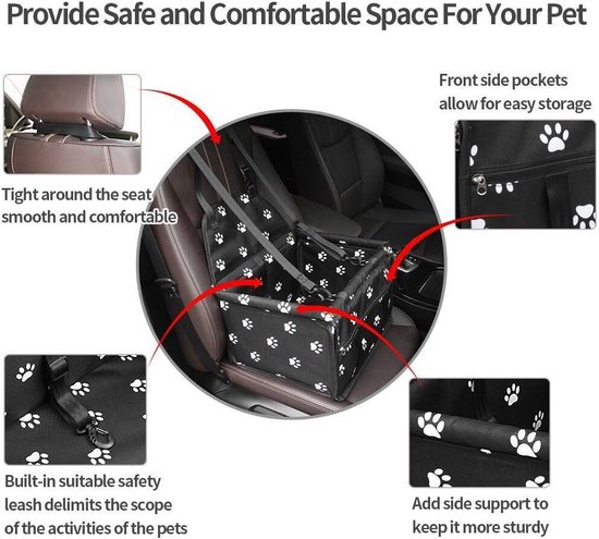 Voiture de panier de chien - chien de siège d’auto - chien de panier de voiture - voiture de siège de chien - coffre de voiture de panier de chien - voiture de coussin de chien - voiture de panier de Chiens