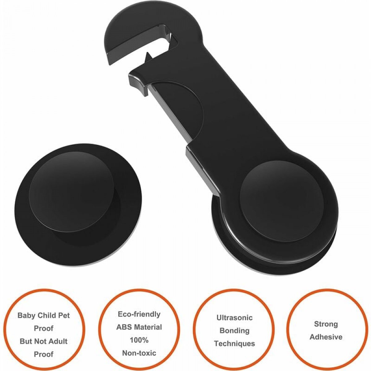 Zwart 10 stuks, kinderslot lade, koelkast slot, kinderveiligheid kastdeuren, praktische veiligheid babylade veiligheidssloten lijm voor kasten, toilet, veiligheidsslot, deurbeveiliging, baby slot, kinder slotjes, lade slot, Kast- & Ladebeveiliging – foto 3