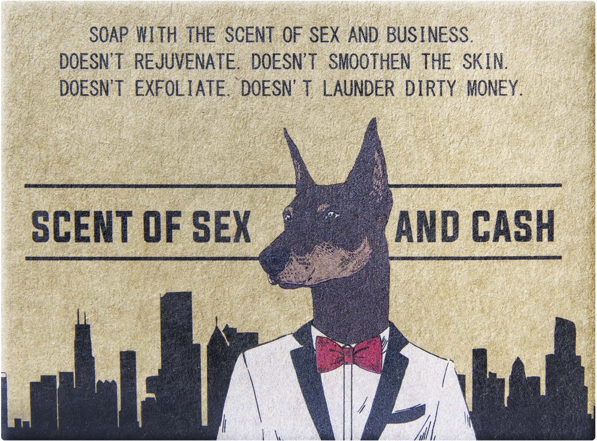 LaQ Doberman Soap Bar – Natuurlijke Glycerine Zeep – Handgemaakte Vegan Zeep Mannen – Ruikt naar Sex & Business – 85g