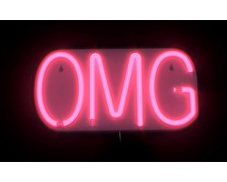 Neon verlichting - OMG - Neon lamp- Roze sfeerlicht - Neon sign- Neon Wandlamp - Party- Achtergrond - TIKTOK - cadeau - decoratie - LED
