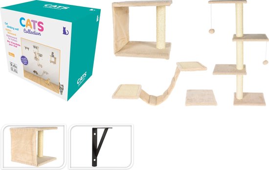 Cats Collection - Katten Klimset - Beige - 4 delig