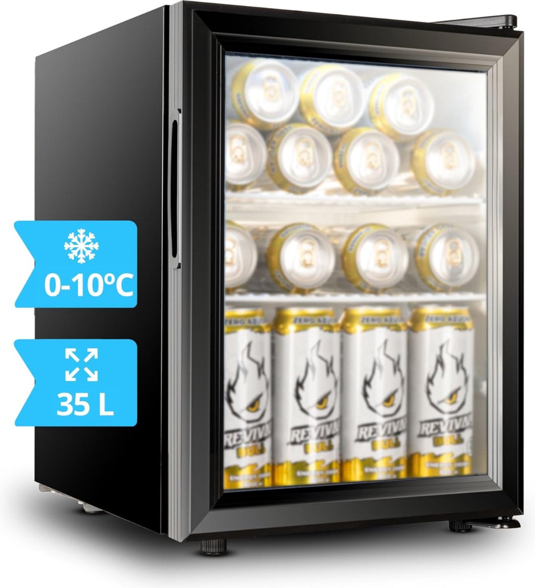 Equivera Mini Fridge Mini Fridge for Drinks Mini Fridge Eten En Drinken Mini Koelkast Mini Koelkasten Minikoelkast Koelkastje