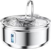 Selectedpets Drinkfontein kat RVS - Kattenfontein - Inclusief filter - 3.2L inhoud