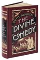 Édition classique reliée de 'La Divine Comédie' de Dante Alighieri avec lettres dorées et illustrations du ciel et de l'enfer.