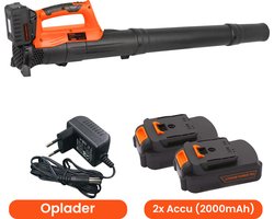 Kibani accu bladblazer 18V - incl. 2 accu's - grote mondopening - blaassnelheid 150km/h - bladblazer accu - bladblazer met accu en oplader - bladblazer elektrisch - bladblazers