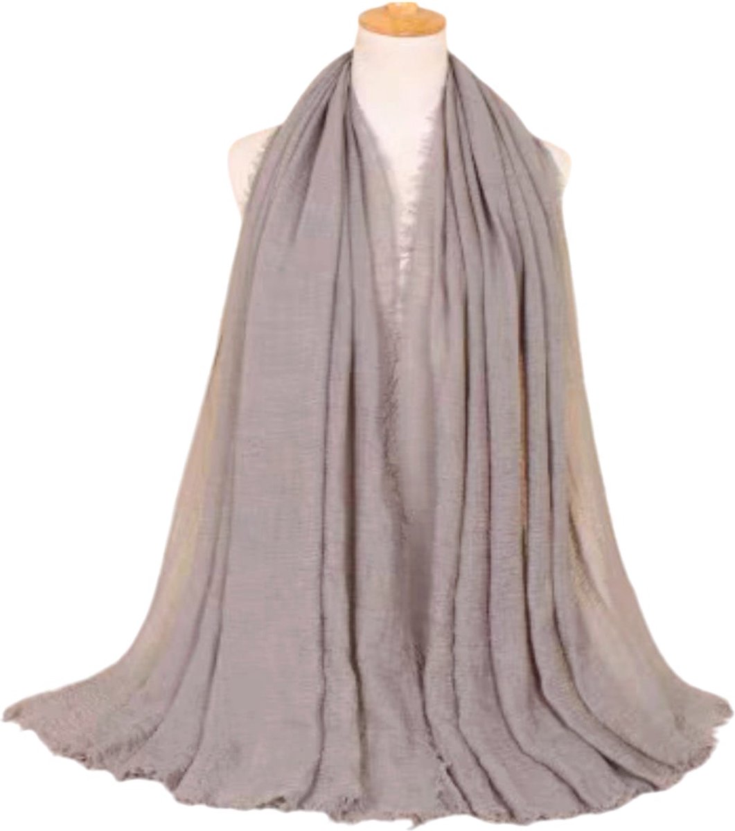 Mooie dunne dames sjaal Grey- Langwerpige sjaal- Youhomy accessoires Shawl- Omslagdoek- Cadeau voor vrouwen| Moederdag cadeau| Valentijnsdag cadeau| Zomer sjaal vakantie
