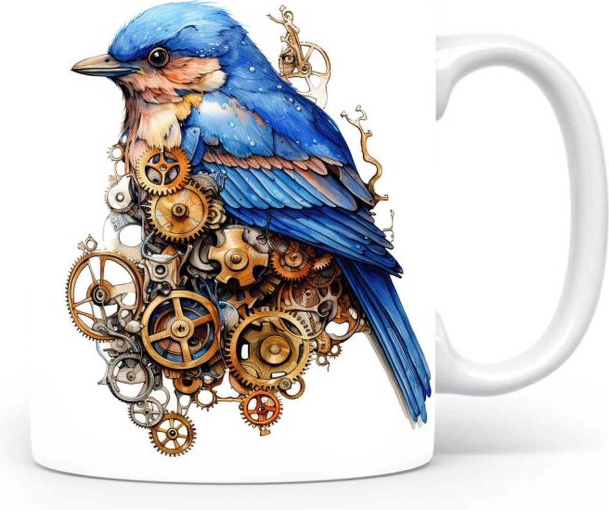 Mok met Oostelijke blauwe vogel