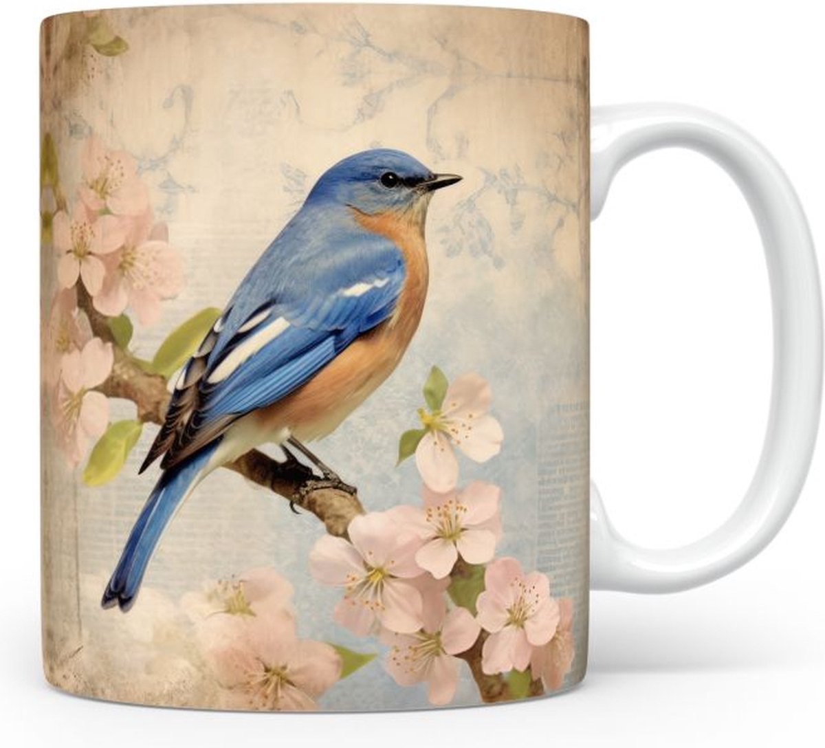 Mok met Oostelijke blauwe vogel