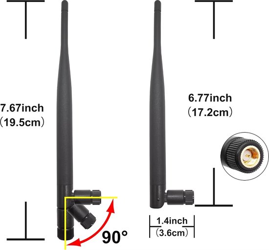 868 MHz LoRa Antenna 7 dBi per Meshtastic LoRa Long Range Soft Whip-Antenne SMA Maschio 150 mm Cavo da (U.FL IPX) a SMA Femmina per ESP32, LoRa 32 V3, LoRa32u4 II