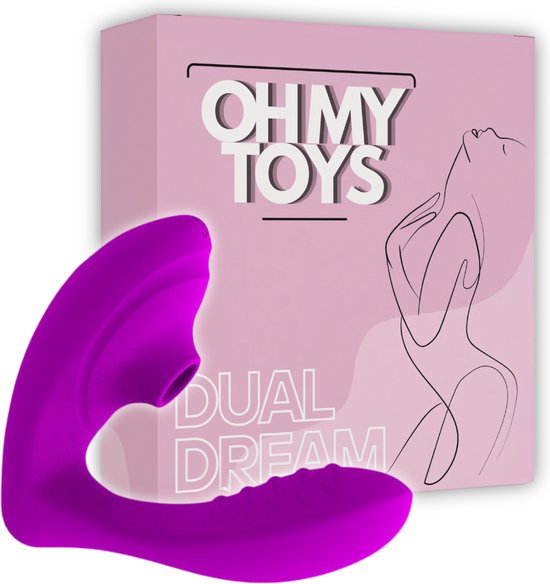 Oh My Toys Dual Dream Luchtdruk Vibrator - G-Spot & Clitoris Stimulator -  Paars