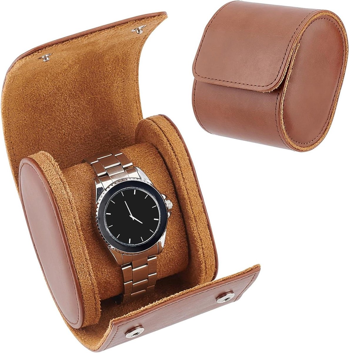 Enkele Horloge Case - Horloge Travel Case - Draagbare Horloge Organizer - Mannen - Horloge Display Opslag - Houder - Horloge Rolls Case - Horloge Geschenkdoos - Vaderdag - Verjaardagscadeau