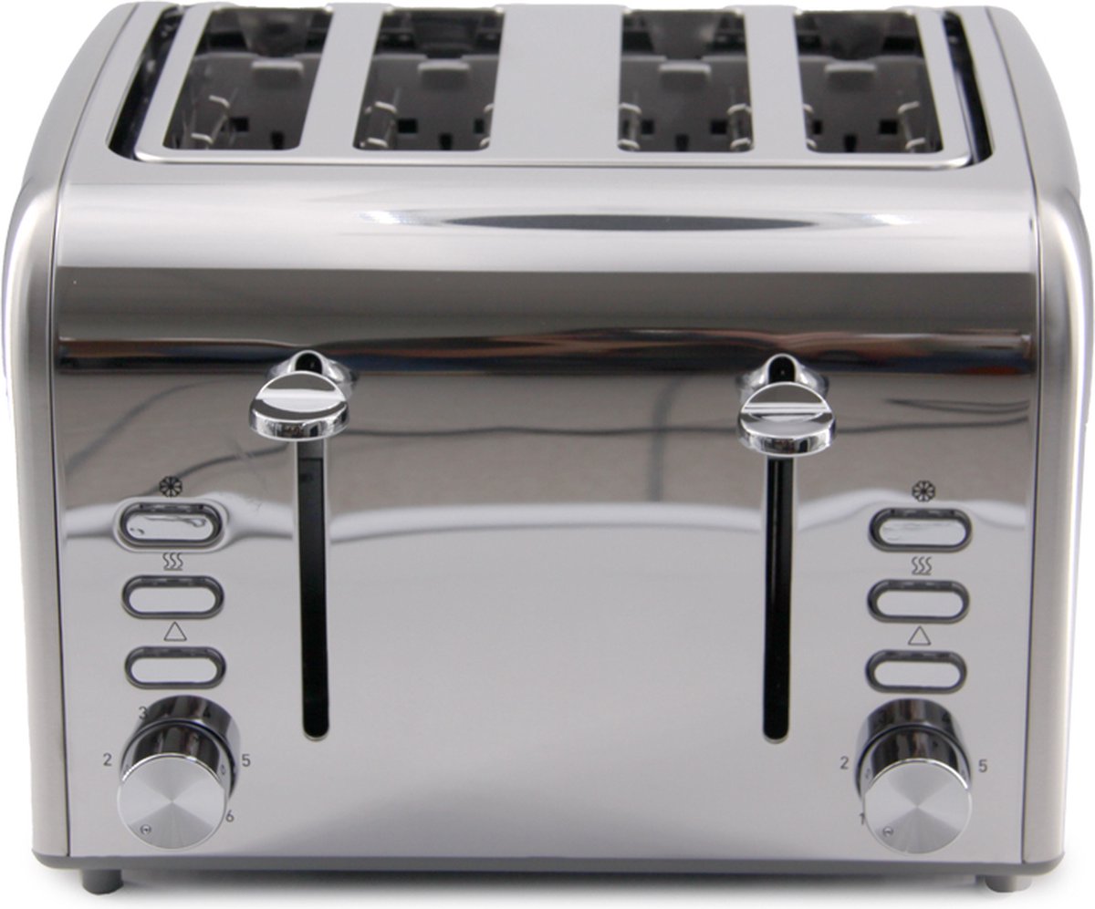 Little Balance 8698 Broodrooster - 4 sleuven - 1600 Watt - RVS / Aluminium