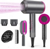 Bol.com 2000 W Ionic Blow Dryer met concentrator en diffuser - verbeterde krullen en golven - frizz reductie - professionele dra... aanbieding