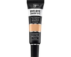 It Cosmetics Bye Bye Under Eye Concealer - 24U Gepigmenteerde Dekking - Geformuleerd met Peptiden, Collageen, Hyaluronzuur en Vitamine E - Volledig Dekkend & Anti-Aging - Medium Natural 25.0 - 12ml