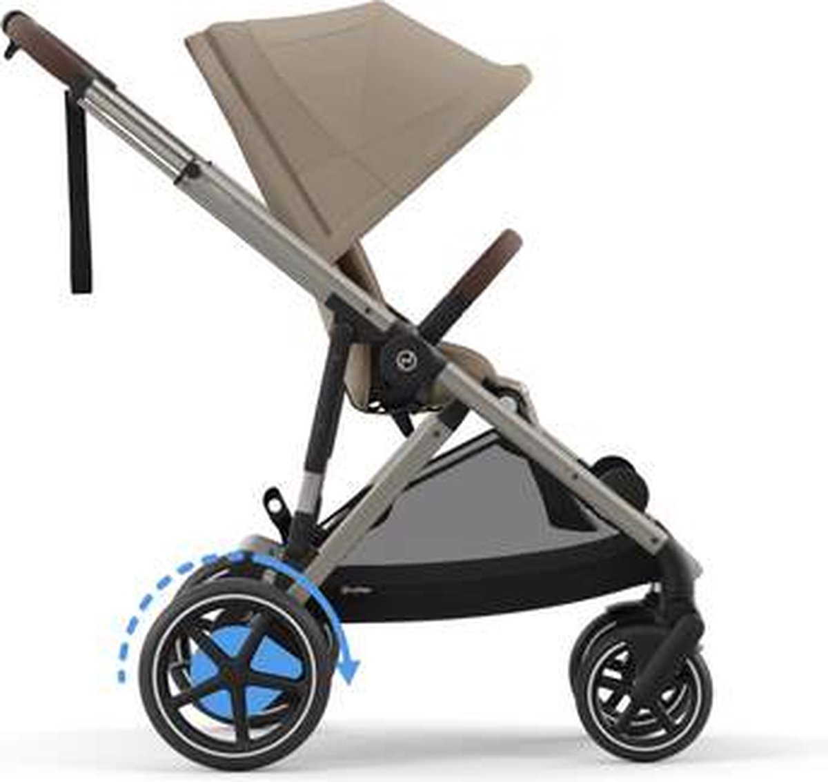 Cybex e-Gazelle S - Kinderwagen - Almond Beige - Taupe Frame - afbeelding 2