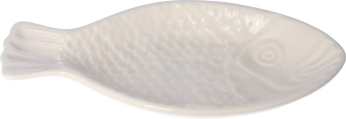 Duro Ceramics - Schaal Fish wit 23,5cm - Schalen