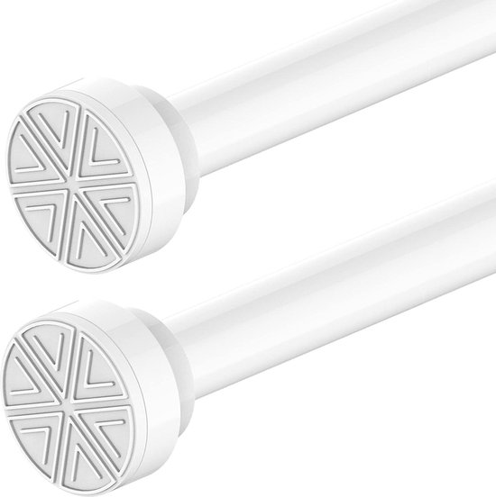 Set van 2 uitschuifbare ronde vitrageroeden (40 - 600 cm) Rona Goud
