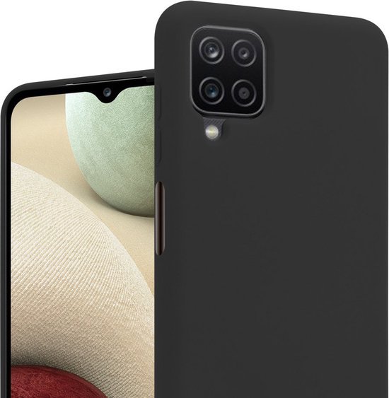 Coque adaptée pour Samsung Galaxy A12 - Housse de protection en TPU/Silicone flexible Case Cover - Zwart